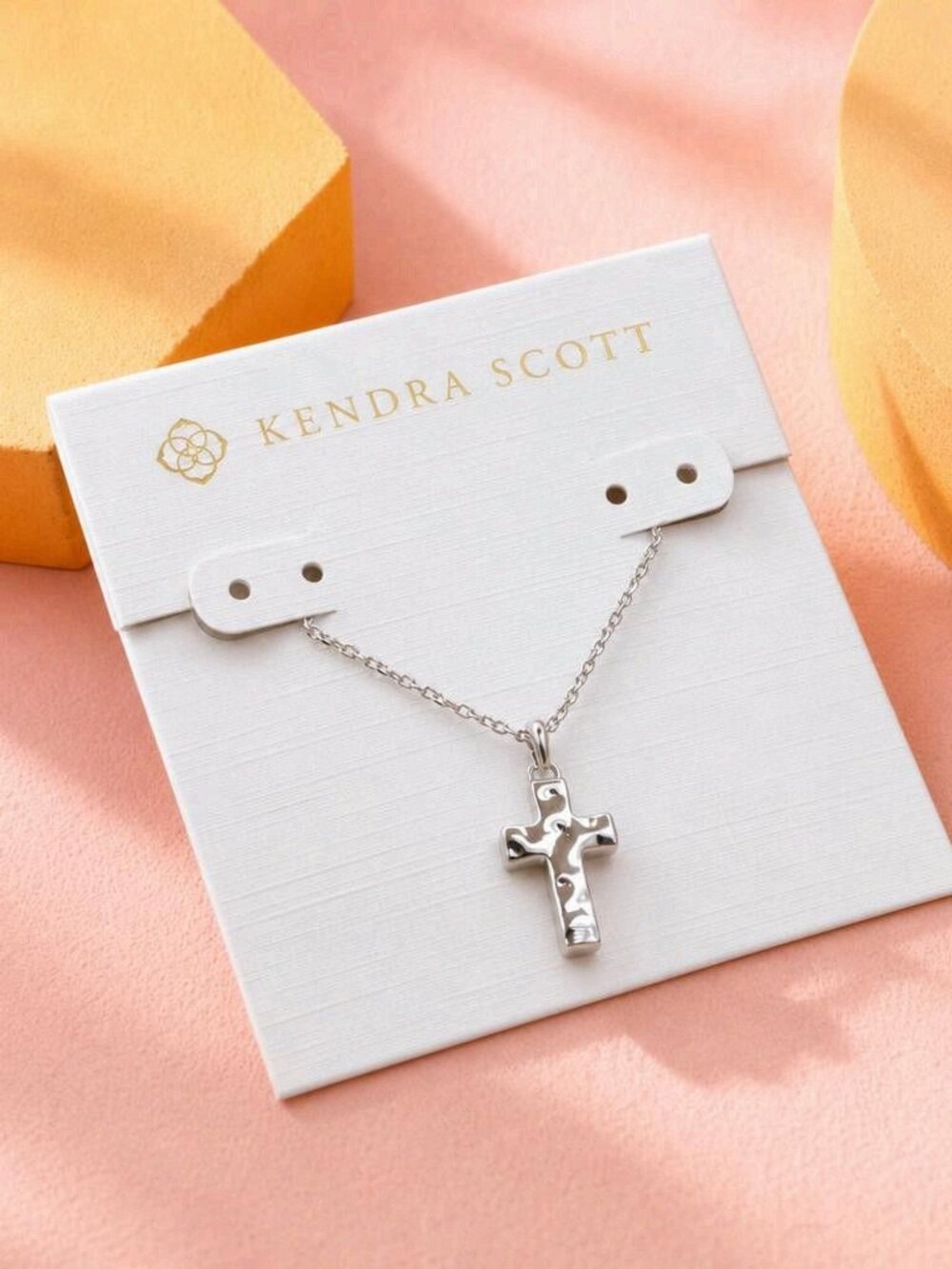 Kendra Scott Cross Silver Pendant Necklace